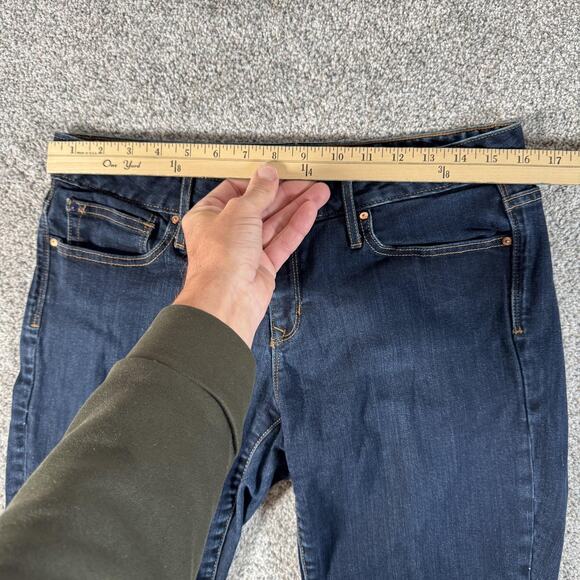 Gap 1969 Jeans Womens 31S Blue Curvy Stretch Denim Dark Wash Bootcut Zip Fly - Picture 2 of 12